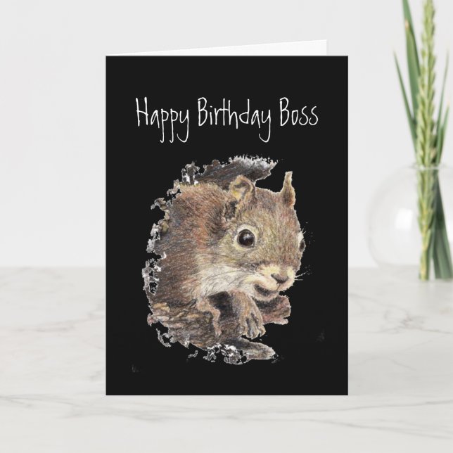 Happy Birthday,From all us assorted Nuts -Squirrel Card (Front)