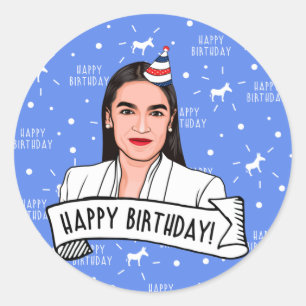 Happy Birthday from AOC Classic Round Sticker