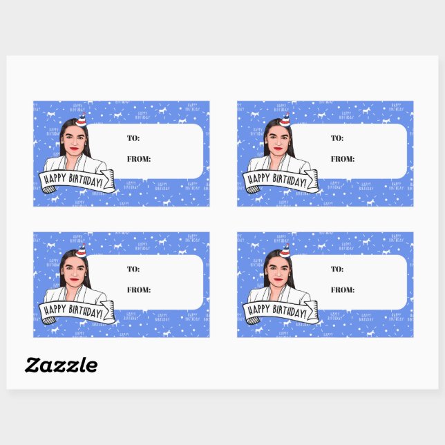 Happy Birthday from AOC Rectangular Sticker (Sheet)