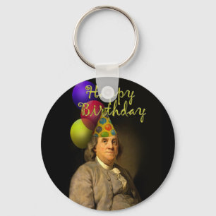 Happy Birthday From Ben Franklin Key Ring