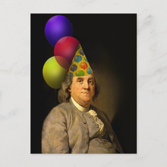 Happy Birthday  From Ben Franklin Postcard (Front)