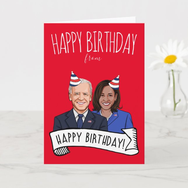 Happy Birthday From Biden Harris Card (Small Plant)