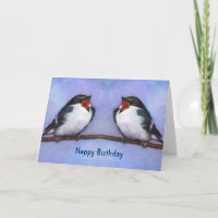 Happy Birthday From Both Of Us: Two Tree Swallows