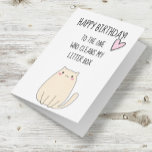 Happy Birthday From Cat Funny Cute Humour Card<br><div class="desc">This design was created though digital art. It may be personalised in the area provide or customising by choosing the click to customise further option and changing the name, initials or words. You may also change the text colour and style or delete the text for an image only design. Contact...</div>