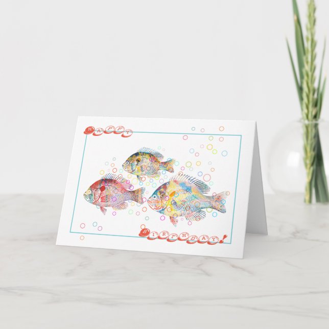 Happy Birthday (from Colourful Carps) Card (Front)
