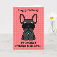 Happy Birthday from Dog Black Tan French Bulldog