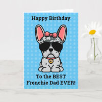 Happy Birthday from Dog Blue Merle French Bulldog