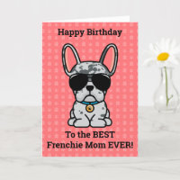 Happy Birthday from Dog Blue Merle French Bulldog