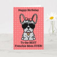 Happy Birthday from Dog Blue Merle French Bulldog