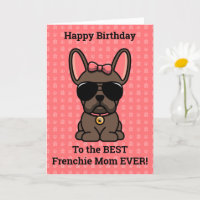 Happy Birthday from Dog Brown French Bulldog