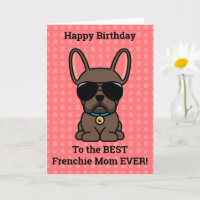 Happy Birthday from Dog Brown French Bulldog