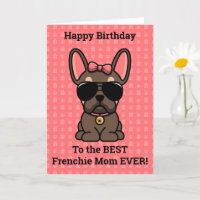 Happy Birthday from Dog Brown Tan French Bulldog
