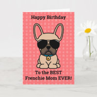 Happy Birthday from Dog Light Fawn French Bulldog