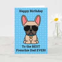 Happy Birthday from Dog Light Fawn French Bulldog