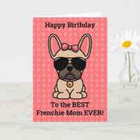 Happy Birthday from Dog Light Fawn French Bulldog