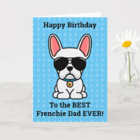 Happy Birthday from Dog White French Bulldog