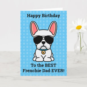 Happy Birthday from Dog White French Bulldog Card