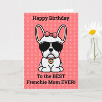 Happy Birthday from Dog White French Bulldog Card