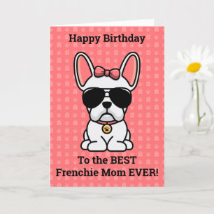 Happy Birthday from Dog White French Bulldog Card