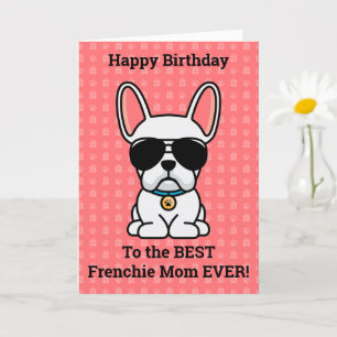Happy Birthday from Dog White French Bulldog Card
