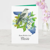 Happy Birthday from Florida Mockingbird Flowers
