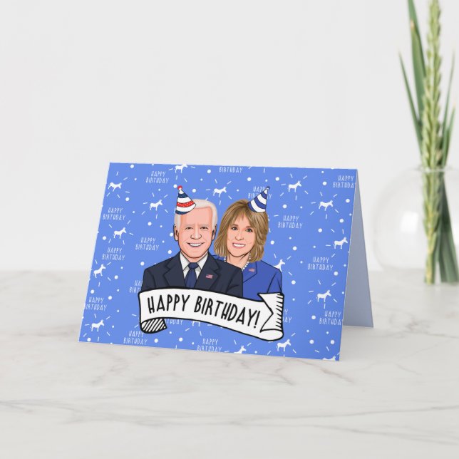 Happy Birthday From Joe and Jill Biden Thank You Card (Front)