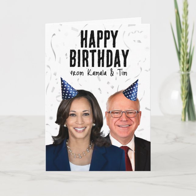 Happy Birthday from Kamala and Tim Card (Front)