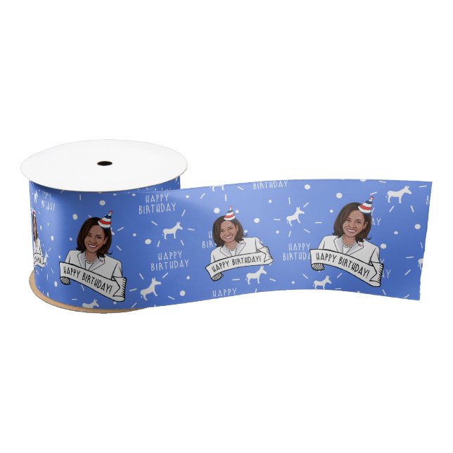 Happy Birthday from Kamala Harris Satin Ribbon (Spool)