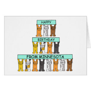 Happy Birthday from Minnesota Cartoon Cats
