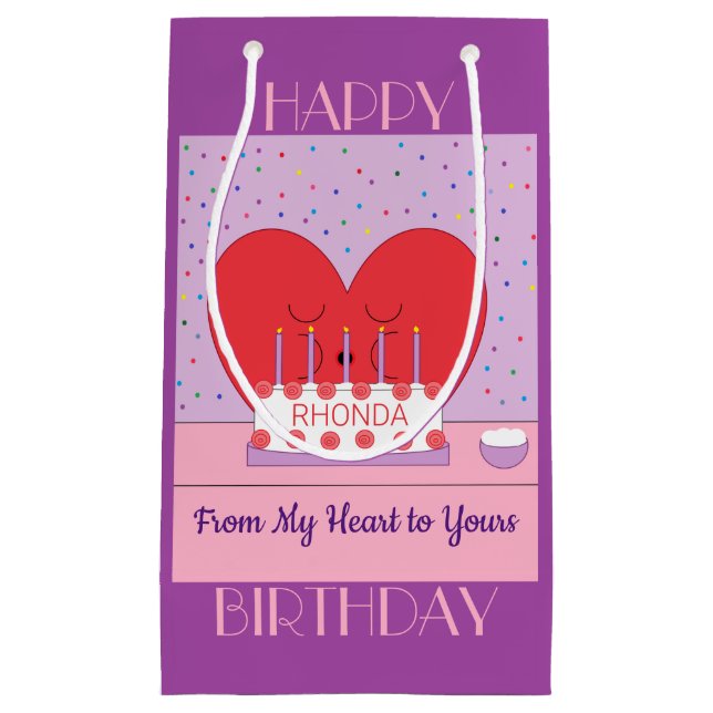 Happy Birthday, From My Heart to Yours II: Small Gift Bag (Front)