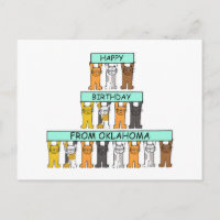 Happy Birthday from Oklahoma Cartoon Cats