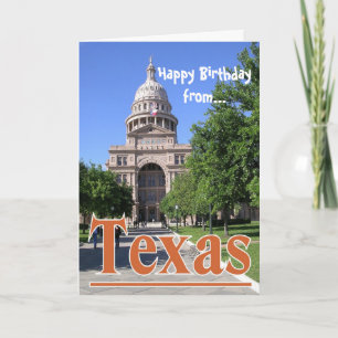 Happy Birthday from Texas-Austin State Capitol Card