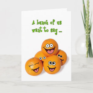 Happy Birthday from the Bunch of Us Greeting Card