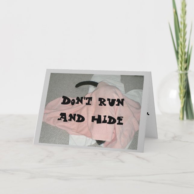 Happy Birthday from the Cat Card (Front)