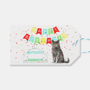 Happy Birthday From The Cat Gift Tag