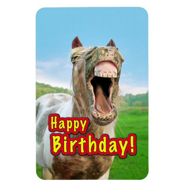 Happy Birthday from the happy horse Magnet (Vertical)
