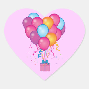 Happy Birthday From the Heart Sticker