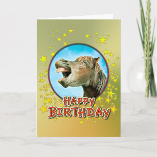 Funny Horse Birthday Cards | Zazzle.com.au