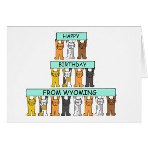 Happy Birthday from Wyoming Cartoon Cats