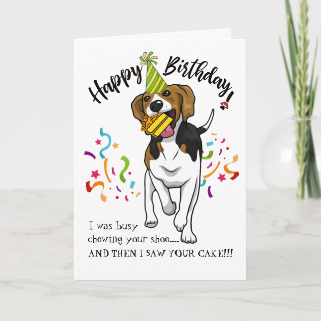 Happy Birthday from Your Beagle Dog Buddy Card (Front)