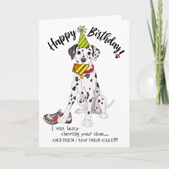 Happy Birthday from Your Dalmation Dog Buddy Card (Front)