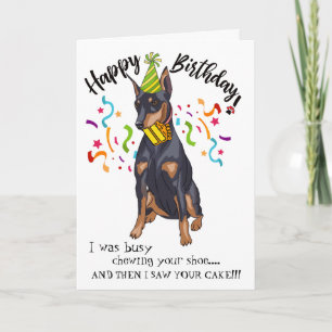 Happy Birthday from Your Doberman Dog Buddy Card