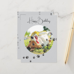 Happy Birthday from Your Furry Friend 2 Photos   Postcard