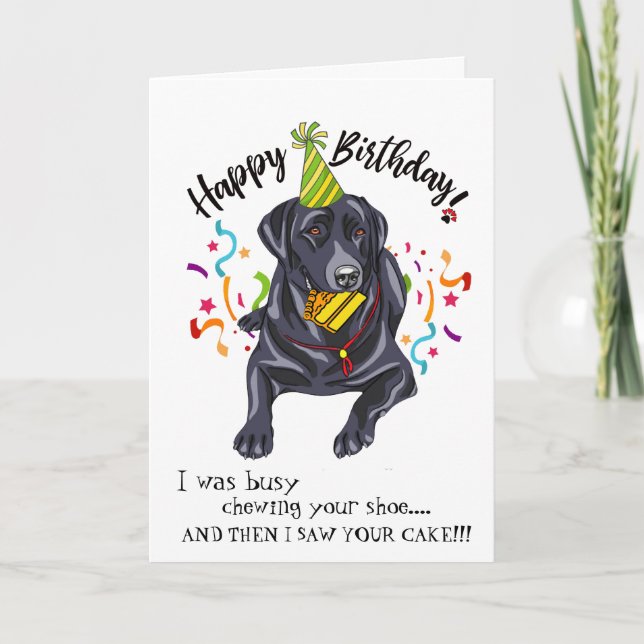 Happy Birthday from Your Labrador Buddy Card (Front)