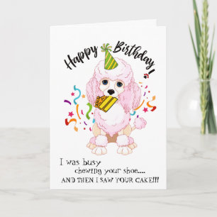 Happy Birthday from Your Poodle Buddy Card