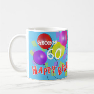 Happy Birthday Fun 60th Milestone Personalised Coffee Mug