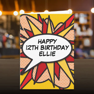 HAPPY BIRTHDAY Fun Comic Book Card