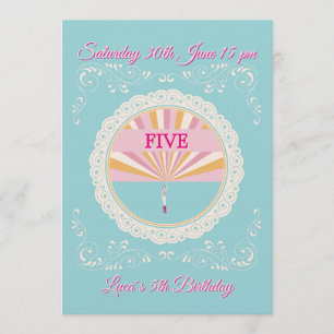 Happy Birthday Fun Invitation Card, Blue RSVP