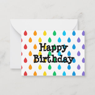 Happy Birthday, fun multicolored background Card