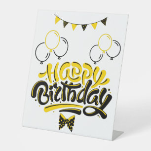 Happy Birthday Fun Pedestal Sign